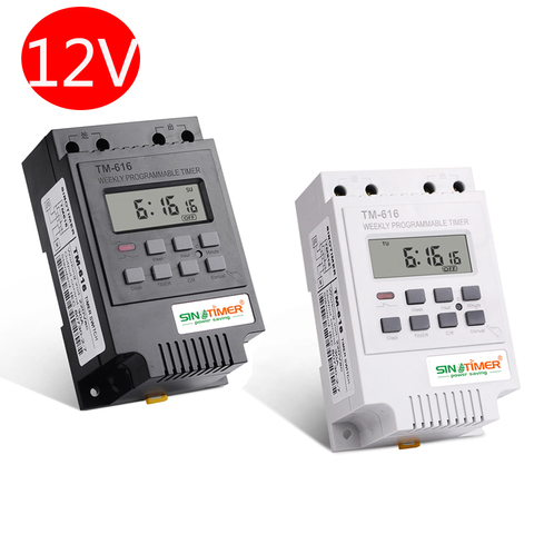 SINOTIMER 30AMP Control Load DC 12V TIMER SWITCH 7 Days 17ON/OFF Programmable 24hrs Digital Time Relay FREE SHIPPING ► Photo 1/6