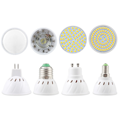 Led Bulb Spotlight MR16 GU10 Light E27 E14 Spot Lamp 2835 SMD Lampada GU5.3 220V 110V 12V 3W COB bulb 9W 12W 15W For Home Decor ► Photo 1/6