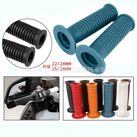 9 colors available rubber motorcycle handlebar retro classic scooter accessories vintage moto grip for harley cafe racer grips ► Photo 1/6