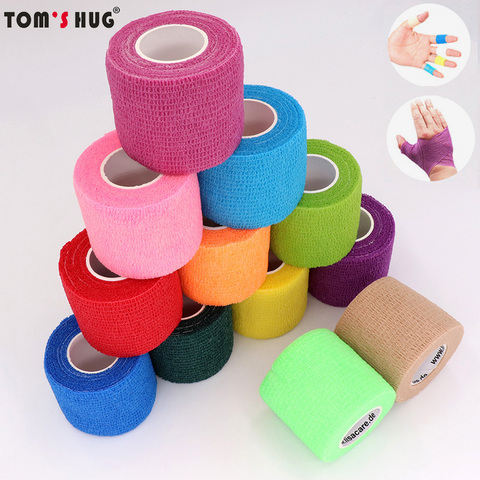 Tom's Hug Colorful Sport Self Adhesive Elastic Bandage Wrap Tape 4.5m Knee Support Pads Finger Ankle Palm Shoulder Bandage ► Photo 1/6