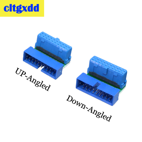 cltgxdd USB 3.0 20pin Male to Female Extension Adapter Angled 90 Degree for Motherboard Mainboard Connector Socket ► Photo 1/3