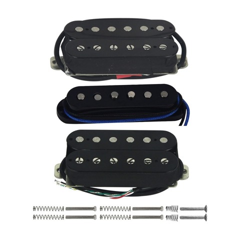 FLEOR 3pcs Alnico 5 Electric Guitar Pickup Humbucker / Single Coil Pickup HSH Set for Neck/Middle/Bridge ,Black ► Photo 1/6
