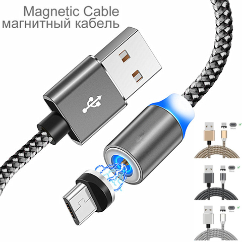 Magnetic USB Cable For HUAWEI P Smart 2022 Magnet Charging Micro For honor 8x 7c 7x 7a 6a 5x p6 p7 p8 p9 p10 lite mate 7 8 S Y6 ► Photo 1/6