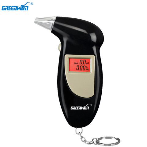 GREENWON Digital LCD Backlit Display Breathalyzer Audible Alert Breath Alcohol Tester Box Parking Gadget Analyzer ► Photo 1/6