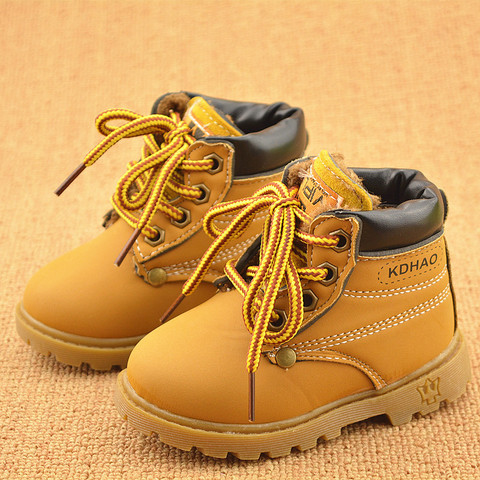 Autumn Winter Baby Boots Toddler Martin Boots Kids Shoes Boys Girls Snow Boots Girls Boys Plush Fashion Boots Shoes Size 21-30 ► Photo 1/6