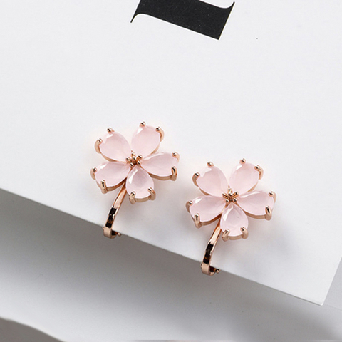 New Korean Lovely Tiny Bowknot Crystal Flower Ear Clip Temperament Women Girls Earrings Without Pierced Pendientes EC1168 ► Photo 1/6