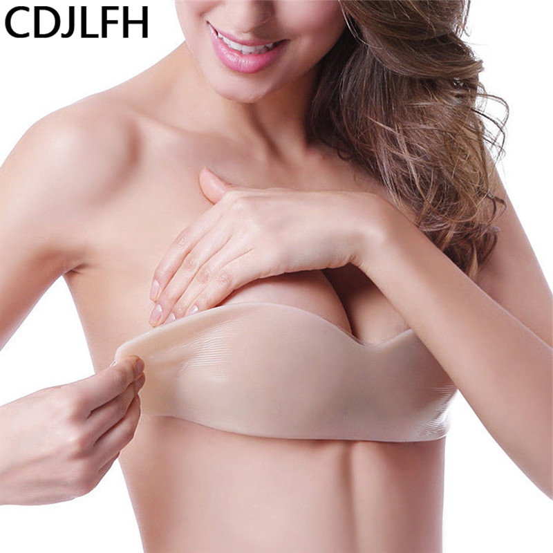 Invisible Breast Lift Up Push Up Bra Strapless Bras Dress Wedding Party  Sticky Self-adhesive Silicone Brassiere
