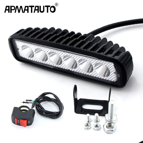 1pcs LED Work Light Bar 18W For Motorcycle Car Truck Boat Tractor Working Light Off Road Work Lamp Motorbike Driving LED Lights ► Photo 1/6