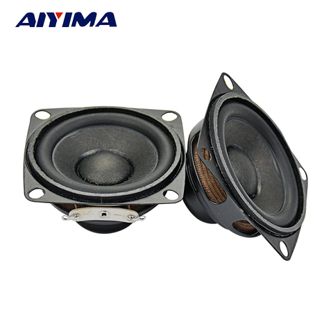 AIYIMA 2Pcs 52mm 2inch 16core 5W 4ohm Enthusiast DIY Square Rubber Edge Neodymium magnetic HiFi Full Range Speaker ► Photo 1/6