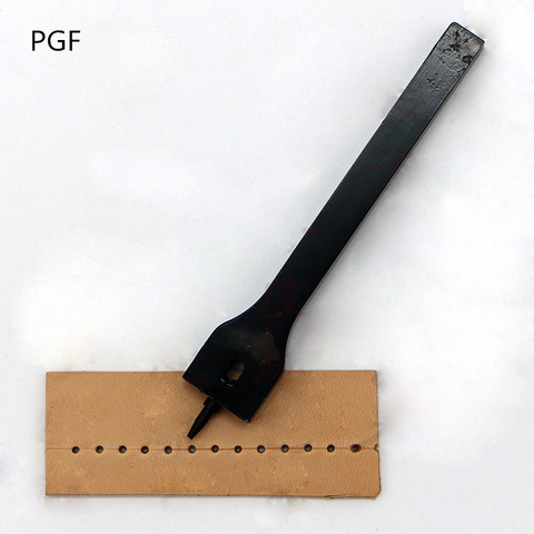PGF panels leather by hand tools 1 hole round chop ► Photo 1/2