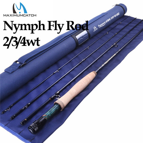 Maximumcatch 2/3/4WT Nymph Fly Fishing Rod IM10/36T Graphite Carbon Fiber 10/11FT Moderate Fast Action Nymph Fly Rod ► Photo 1/6