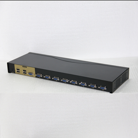 Charmvision UK801R 8 ports KVM switch USB computer switcher rack mounted 4 USB 2.0 simultaneously remote control 8 pcs kvm cable ► Photo 1/1
