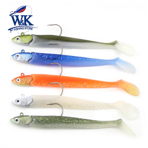 W&K Soft Bait 11cm/10g with 20g Jig Head Ultimate Inshore Fishing Lure Set for Pike Seabass Bait Swimbait Leurre Soft Lures Set ► Photo 1/6