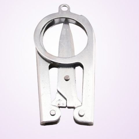 Silver Compact Folding Scissors