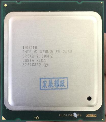 Intel Xeon Processor E5-2650  E5 2650  CPU 2.0 LGA 2011 SROKQ C2 Octa Core Desktop processor 100% normal work ► Photo 1/6