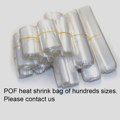 100pcs/lot 10/12/15/20/25/30/40cm POF Transparent plastic Heat Shrink bag Heat Seal Wrapping punch Gift packaging storage pocket ► Photo 1/6