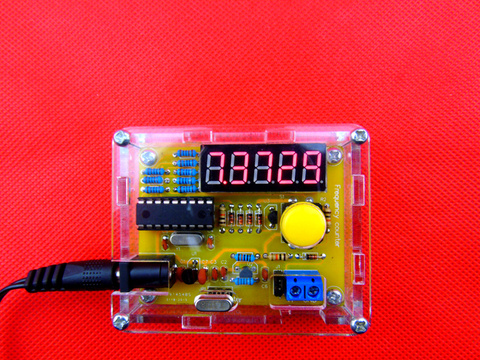 DIY Kits 1Hz-50MHz Crystal Oscillator Tester Frequency Counter Meter + Case ► Photo 1/6