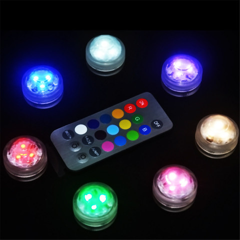 IP68 Waterproof RGB Submersible Light Battery Operated LED Underwater Light Vase Bowl Outdoor Garden Party Decoration Night Lamp ► Photo 1/6