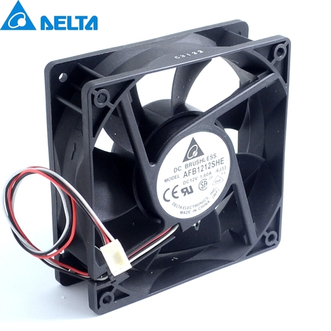 AFB1212SHE 120mm 1.60a 12v quiet double ball speed automatic temperature control cooling fan wind capacity for  120*120*25MM ► Photo 1/6
