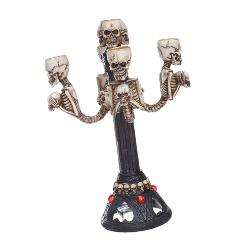Skull Candelabra Halloween Decorative Lamp Table Centrepiece /5-arm Candle Stick Holder ► Photo 1/1