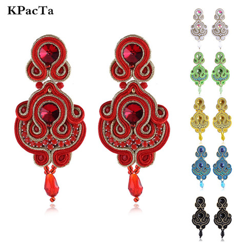 KPACTA Fashion Simplicity Ethnic Hanging Earring Jewelry For Women Rhinestone Soutache Handmade Process Drop Earring Oorbellen ► Photo 1/6