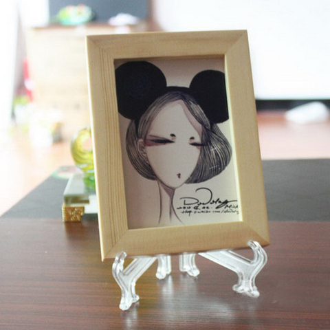 Clear Transparent Photo Frame support 3 5 7 9inches Display Easel Stand Bowl Picture Frame Photo Pedestal Holder ► Photo 1/6