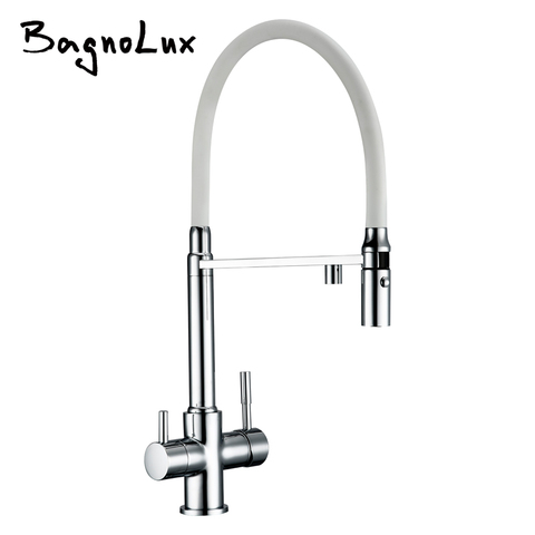 3 Way Clean Water Kitchen Faucet with Sprayer Swivel Osmosis Reverse Tri-flow  Pull Down Kitchen Sink Mixer Tap 18042 ► Photo 1/6