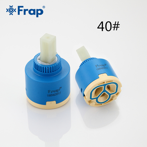 Frap 10pcs 40mm Ceramic Cartridge for Faucet Mixer Low Torque Spindle Free Rotation Flat Base kitchen Faucet Accessories F50 ► Photo 1/6