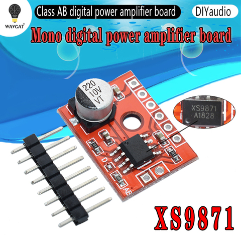 WAVGAT Super Mini Digital Amplifier Board 1* 5W Class D Digital 2.5V To 5.5V Power Amplifier Board Efficient Class AB D Optional ► Photo 1/6