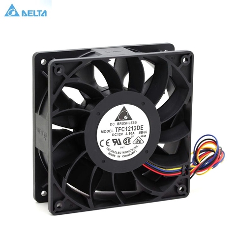 TFC1212DE for delta 120mm DC 12V 5200RPM 252CFM For Bitcoin Miner Powerful Server Case AXIAL cooling Fan ► Photo 1/3