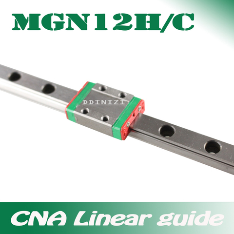 12mm Linear Guide MGN12 100 150 200 250 300 350 400 450 500 550 600 700 MM  Rail + MGN12H or MGN12C block 3d Printer CNC ► Photo 1/1