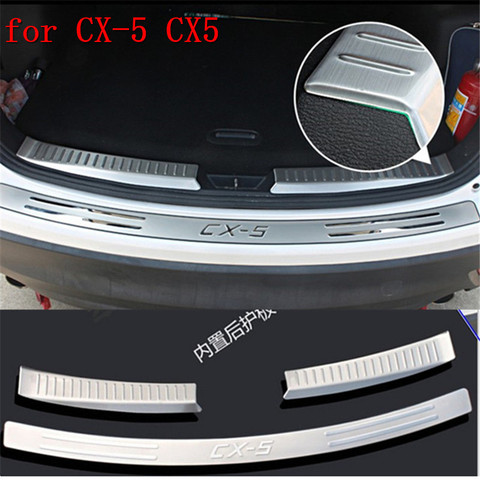 Car-covers high quality Stainless Steel Rear Bumper Protector Sill Trunk Trim for Mazda CX-5 CX5 2012-2016 Car styling ► Photo 1/6