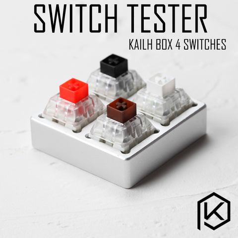 aluminum Switch Tester 2X2 silver  for kailh box switches black red brown white RGB SMD Switches Dustproof Switch ► Photo 1/1