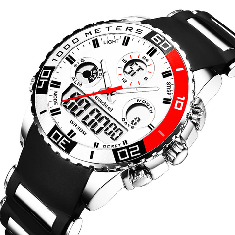 Top Brand Luxury Watches Men Rubber LED Digital Men's Quartz Watch