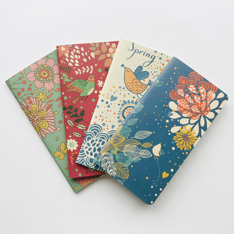 24 Sheets Elegant Birds & Flowers Blanket Notebook Writing Diary Book Student Stationery School Office Supply ► Photo 1/5
