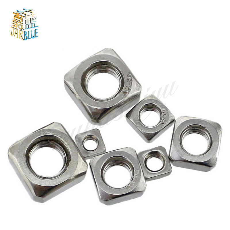 White Zinc Plated Steel M3 M4 M5 M6 M8 Square Nuts Square Lock Nuts GB39 Color
