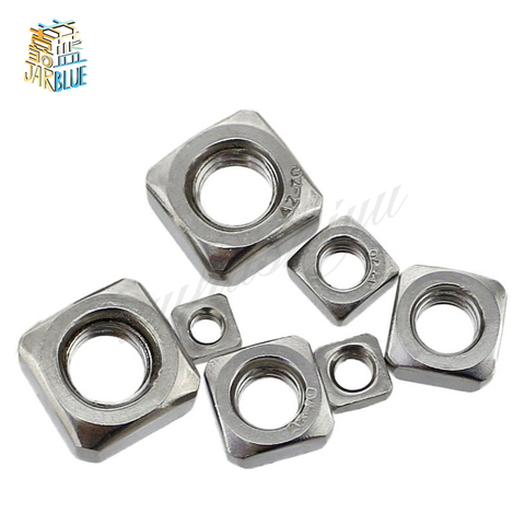 50Pcs DIN557 GB39 M3 M4 M5 M6 M8 304 Stainless Steel Square Nuts HW052 ► Photo 1/4