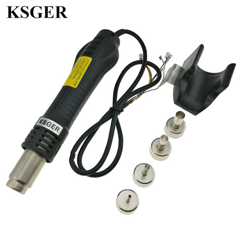 KSGER Hot Air Gun Soldering Station Handle Nozzle Stand 700W 220V DIY Welding Tools Heating Elements STM32 Controller T12 Case ► Photo 1/6
