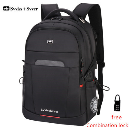 svvisssvver male Multifunction USB charging fashion business casual tourist anti-theft waterproof 15.6 inch Laptop men backpack ► Photo 1/6