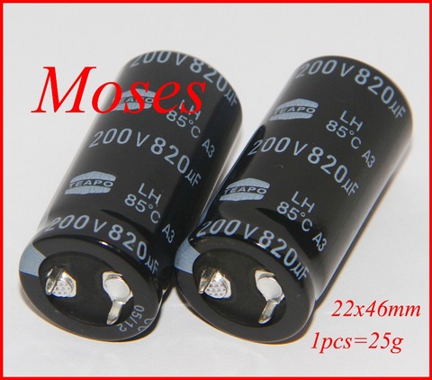 200v 820uf 100% Original New Electrolytic Capacitor capacitance Radial 22x46mm (2pcs) ► Photo 1/2