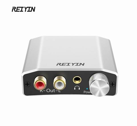 Reiyin 192kHz 24bit Audio DAC Toslink Coaxial to RCA Headset Adapter for PS4 Xbox Game Device ► Photo 1/6