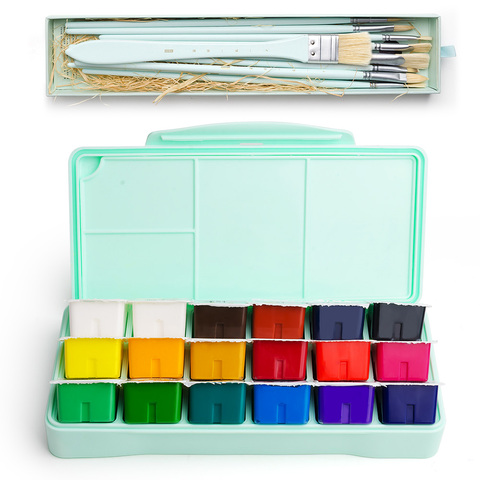 Watercolor Paint Set, 18 Colors Non-toxic Watercolor Paint with a