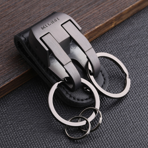 Leather Car Keychain, Car Automotive Key Chain With Anti-lost D