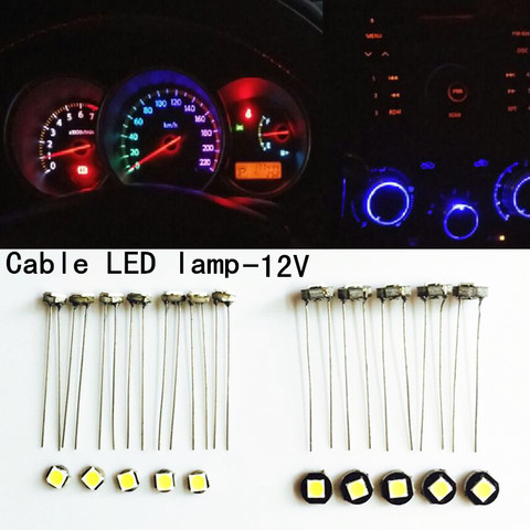 10 pcs T3 T4 T4.7 T5 led car dashboard light instrument automobile door Wedge Gauge reading lamp bulb 12V led smd Car Styling ► Photo 1/6