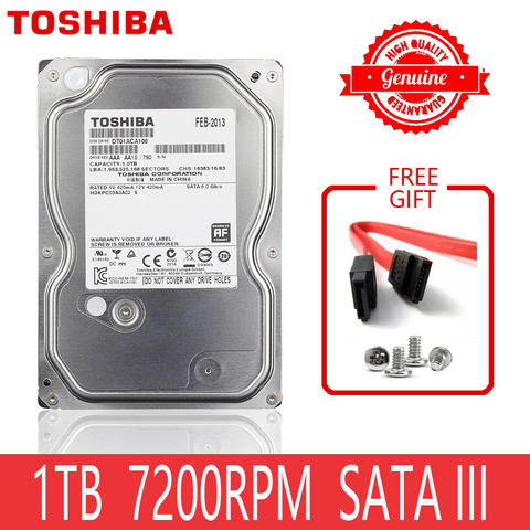 TOSHIBA 1TB Hard Drive Disk 1000GB 1 TB Internal HD HDD Harddisk 7200 RPM 32M Cache 3.5