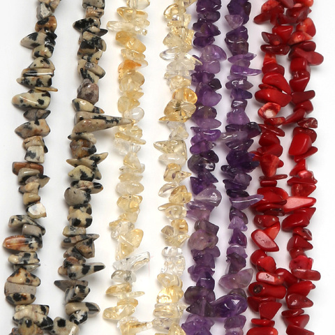 Hot- 3-5mm  Natural Stone Beads Chips Beads Crystal Tiger Eye Amythests 34