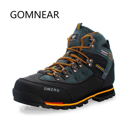 GOMNEAR Men's Trend Hiking Shoes Waterproof Fishing Outdoor Antiskid Trekking Hunting Sport Shoes Climbing Hiking Boots For Male ► Photo 1/6