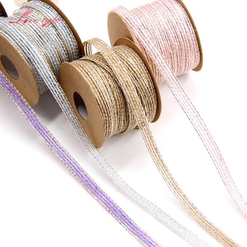 10M/Roll Gold Jute Ribbon Vintage Burlap Lace Trim Ribbon For Home Wedding Party Supplies DIY Decoration Handmade Crafts ► Photo 1/6