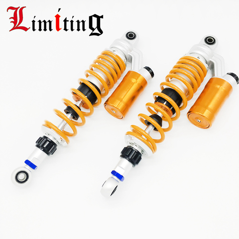 2 Pieces Universal 310MM 330MM 340MM 350MM Motorcycle adjustable Damping Round Shock Absorbers 2 Rear Suspension Rebound Damping ► Photo 1/1