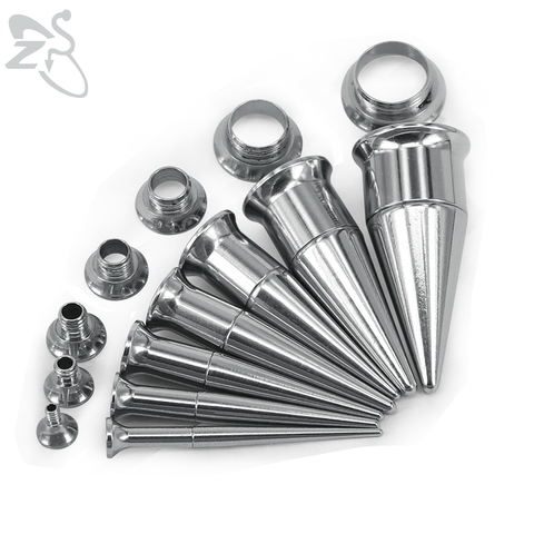 Trendy Double Flared Ear Plug Tunnel Stainless Steel Screwed Ear Tapers Stretching Kits and Tunnel Ear Gauges Piercing Jewelry ► Photo 1/6